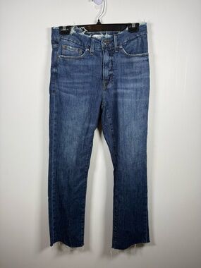 GOOD AMERICAN | Destroyer Frayed Blue Jeans Size 6/28